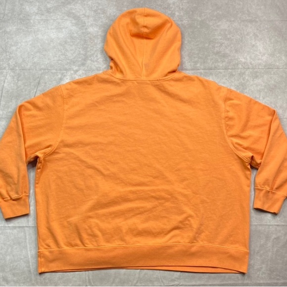 Nike Hoodie Adult Size 2X Orange Center Swoosh Retro Drawstring Pullover G33 - Picture 4 of 9
